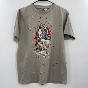 Point Zero Affliction Style Shirt Men's M skater emo Goth Cyber Y2K
